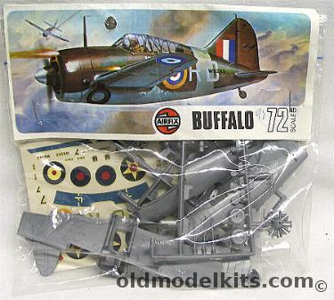 Airfix 1/72 Brewster F2A-2 Buffalo - USN High-Vis and RAF Bagged - (F2A2), 137 plastic model kit